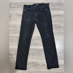 Express Men Black Slim Stretch Jeans Versatile Style Size 33x30 Cotton Blend